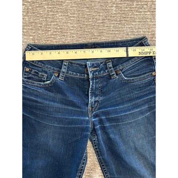 Silver Jeans Womens Size 29 x 30 Suki Blue Denim Mid Rise Stretch Bootcut - Picture 8 of 12